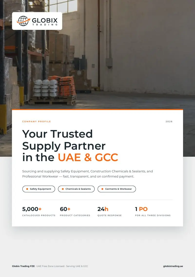 Globix company profile cover: Your trusted supply partner in the UAE and GCC
